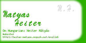 matyas heiter business card